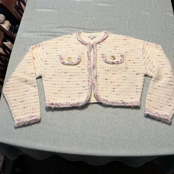 J. Crew Cream Tweed Cardigan - Picture 4 of 12